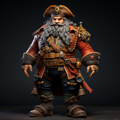 3D cartoon of a pirate