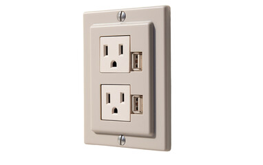 Covert Wall Outlet Safe On Isolated Background