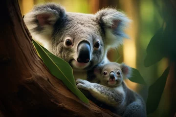 Foto op Plexiglas koala bear in tree © Amna