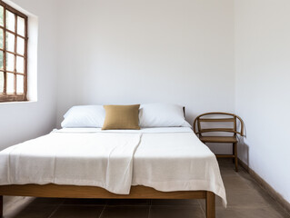 Serene and Stylish Bedroom with Natural Woven Accents