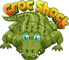 Cute Crocodile Cartoon: Funny Pun with Shocking Croc