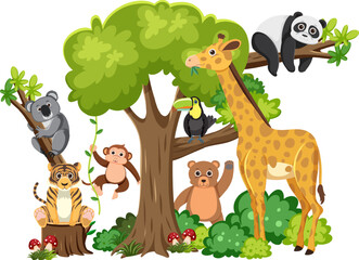 Harmonious Coexistence of Wild Animals in Isolated Forest