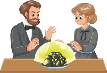 Marie Curie and Pierre Curie: Founders of Uranium - obrazy, fototapety, plakaty