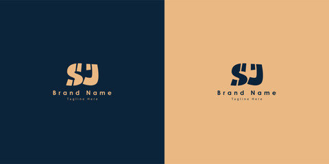 SJ Letters vector logo design