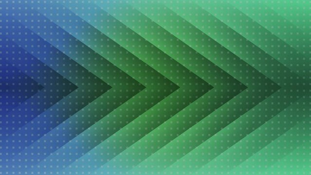 seamless looping arrow moving forward, blue and green gradient abstract tech background