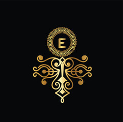 luxury  golden latter logo design