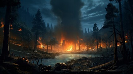 Discover the utilization of for forecasting and preventing forest fires, preserving virtual ecosystems