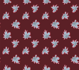 Japanese Fluffy Flower Vector Seamless Pattern