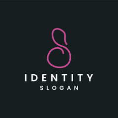 letter s abstract logo icon design template flat vector