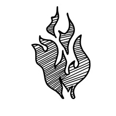 Hand Drawn Fire Icon 
