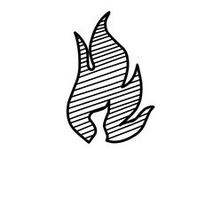 Hand Drawn Fire Icon 