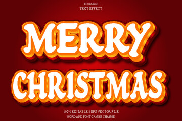 Merry christmas Editable Text Effect Emboss Gradient Style