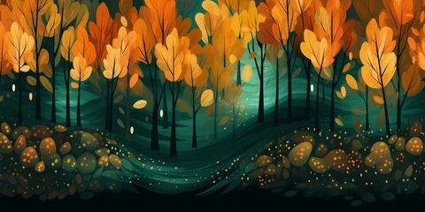Foto auf Acrylglas forest in autumn © xartproduction