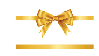 gold ribbon with bow