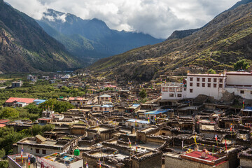 Marpha Village, Annapurna,Himalayas,Nepal - obrazy, fototapety, plakaty