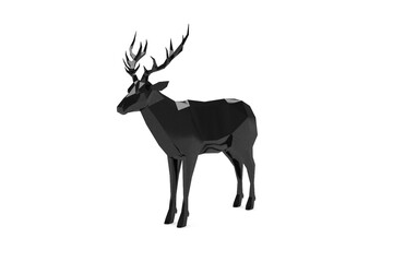 deer 3D silhouette vector