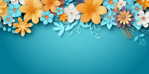 Woman's Day Background With Flowers Frame