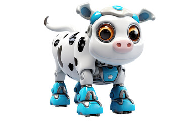 Artificial Cow Snapshot On Transparent Background
