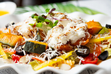 salad with cheese and olives