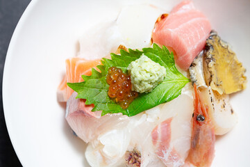 Sashimi, fresh raw fish dish