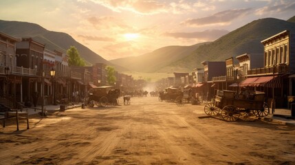 Dust and Spurs: A Journey Through the Wild West, the iconic symbols of the Old West, providing a sense of nostalgia and adventure associated with this historical period.


 - obrazy, fototapety, plakaty