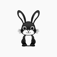 Bunny hand-drawn illustration. Bunny. Vector doodle style cartoon illustration