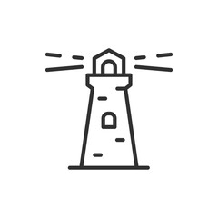 Lighthouse, linear icon. Line with editable stroke