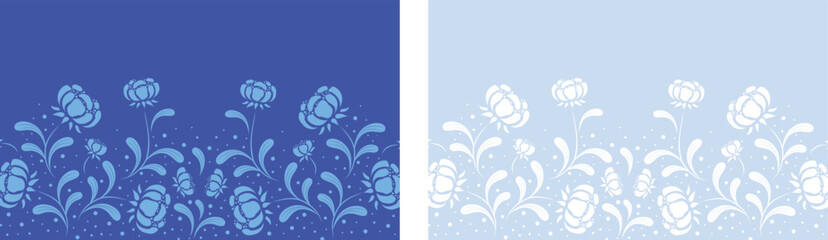 Gorgeous carnation on a beautiful, vibrant, colorful blue line. Great for printing and decoration. Vintage style.	
