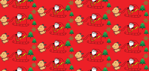 seamless pattern with christmas icons