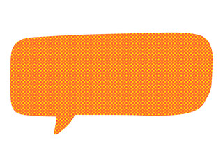 Speech bubble with texture in collage style. Illustration on transparent background