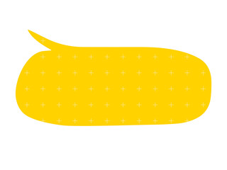 Speech bubble with texture in collage style. Illustration on transparent background