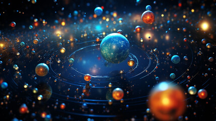 Fototapeta na wymiar planet in space HD 8K wallpaper Stock Photographic Image 
