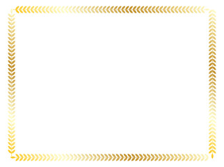 Obraz premium gold laurel square frame