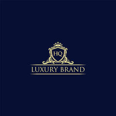 HQ Luxury lion crest logo - royal lion vector template