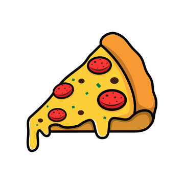 pizza slice logo vector template