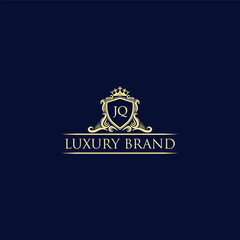 JQ Luxury lion crest logo - royal lion vector template