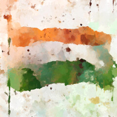 indian republic day background texture with watercolor
