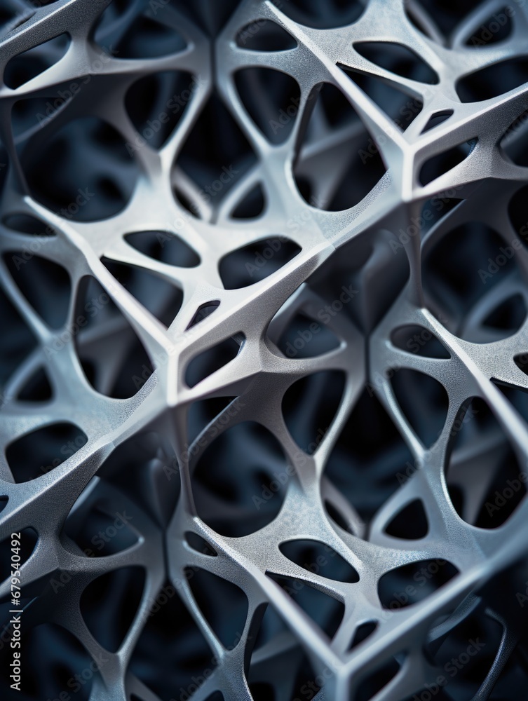 Aufkleber a close up view of a metal structure. generative ai.