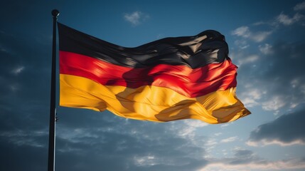 Germany National Flag. Flag of Germany. The federal flag shall be black, red and gold. Bundesflagge