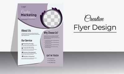 Business  vertical concept colorful shape flier poster template, business a4 multipurpose simple cover flier layout, editable advertising graphic service flyer background