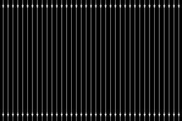 Elements of ornate vintage symbol. Stripes white on black classic vertical trellis, floral motifs. Design print for railling, architecture, interior, fence, textile, wallpaper, background. Set 12