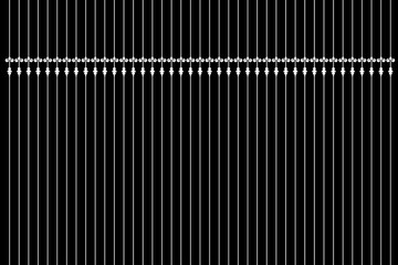 Elements of ornate vintage symbol. Stripes white on black classic vertical trellis, floral motifs. Design print for railling, architecture, interior, fence, textile, wallpaper, background. Set 16
