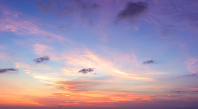 Nature beautiful Light Sunset or sunrise sky over sea  background
