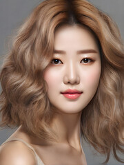 This is an image of a beautiful woman as an Asian model. generative AI