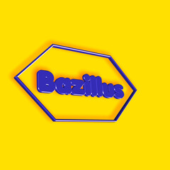 "Bazillus" - Wort, Schriftzug bzw. Text als 3D Illustration, 3D Rendering, Computergrafik