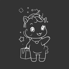 unicorn with a smile