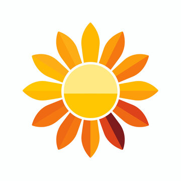 Solar thermal energy service provider filled colorful logo. Sustainability business value. Sun abstract icon. Design element. Created with artificial intelligence. Ai art for corporate branding