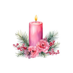 Cute Pink Christmas Clipart PNG