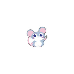 cute vector mouse with cheese adorable