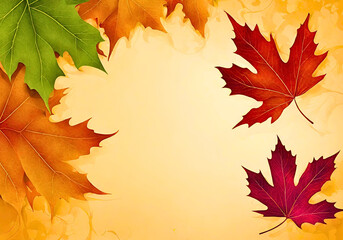 Naklejka na ściany i meble autumn leaves background, Leaves Texture in Seasonal Display, Colorful Autumn Leaves Carpet, Autumn Foliage Background